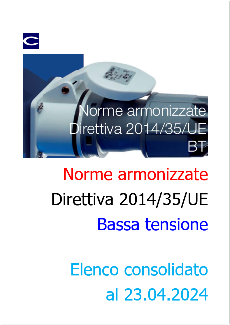 Norme armonizzate Direttiva bassa tensione   04 2024