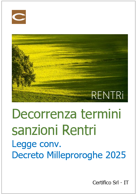 Decorrenza termini sanzioni Rentri   Milleproroghe 2025