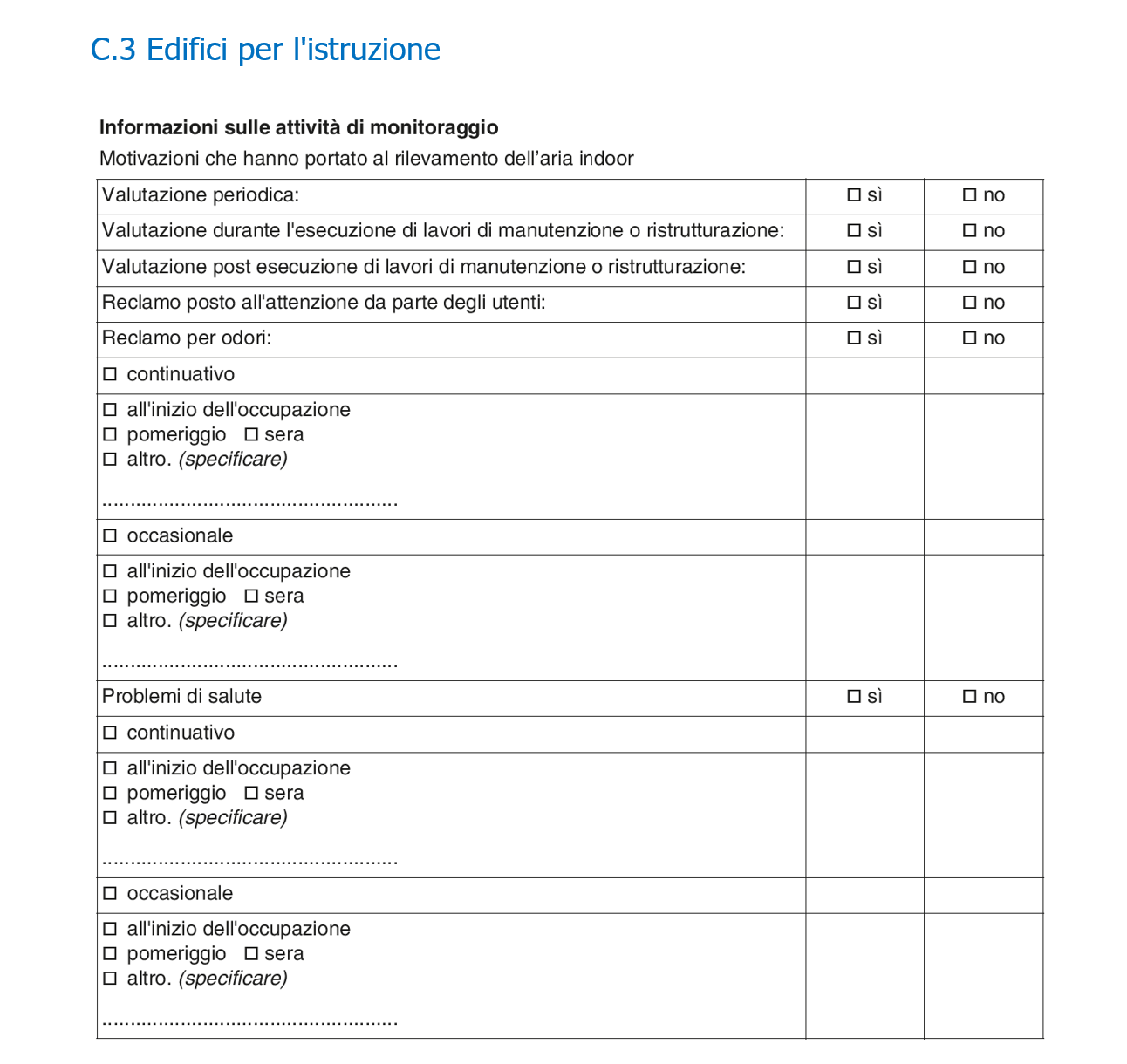 Qualit  aria indoor   Valori guida e Check list   UNI 11976 2025   Fig  3