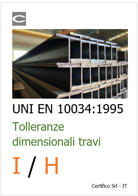 UNI EN 10034 1995   Tolleranze dimensionali travi I   H