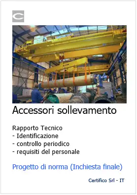 Accessori sollevamento verifica Accessori sollevamento verifica