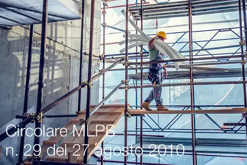 Circolare MLPS n 29 del 27 agosto 2010 Circolare MLPS n 29 del 27 agosto 2010