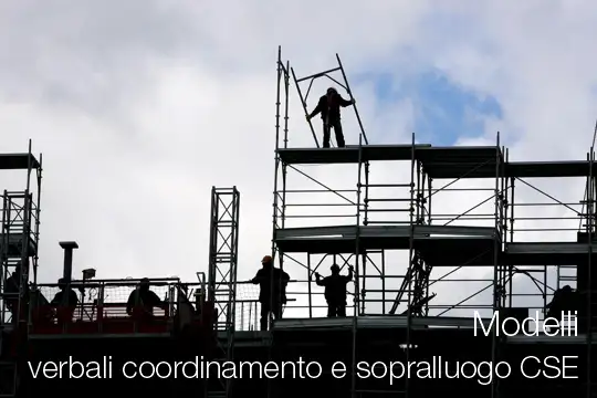 Modelli verbali coordinamento sopralluogo CSE Modelli verbali coordinamento sopralluogo CSE