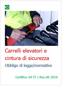 Carrelli elevatori e cintura di sicurezza Carrelli elevatori e cintura di sicurezza