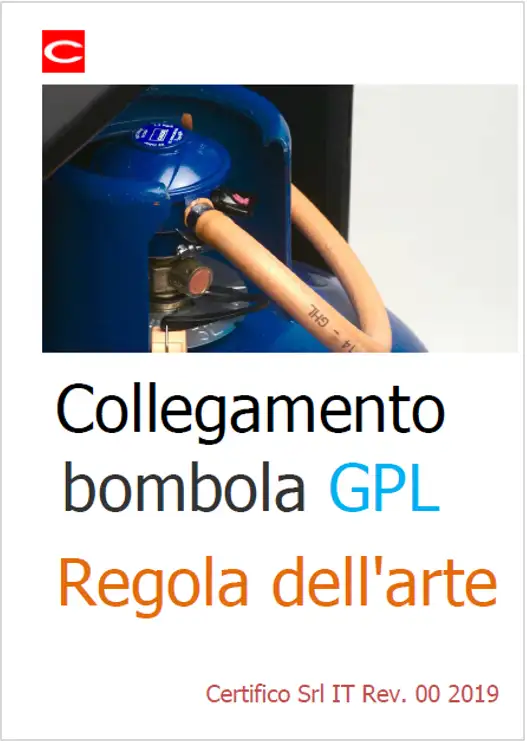 Collegamento bombola GPL   Regola dell Arte Collegamento bombola GPL   Regola dell Arte