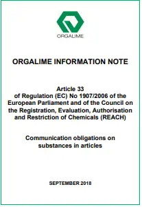 Information Note Art  33 REACH Sept 2018 Orgalime