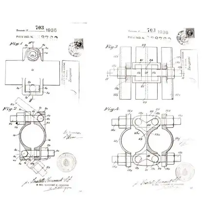 Figura 1   Sistema tubo giunto di Ferdinando Innocenti
