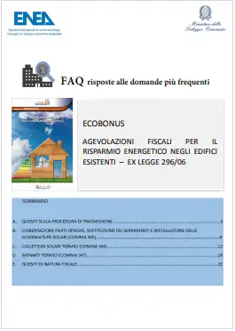 FAQ ENEA Ecobonus FAQ ENEA Ecobonus