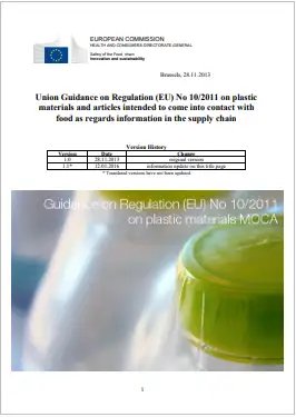 Guidance on Regulation EU No 10 2011 Guidance on Regulation EU No 10 2011