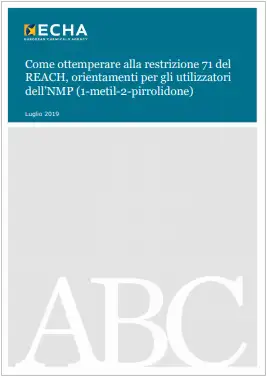 Guida utilizzatori dell NMP 1 metil 2 pirrolidone ECHA Guida utilizzatori dell NMP 1 metil 2 pirrolidone ECHA