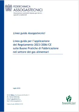 Linea guida per l applicazione GMP Gas alimentari Linea guida per l applicazione GMP Gas alimentari