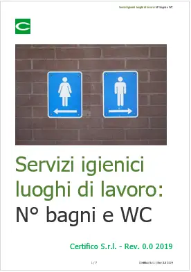 Servizi igieni luoghi di lavoro Bagni e WC Servizi igieni luoghi di lavoro Bagni e WC