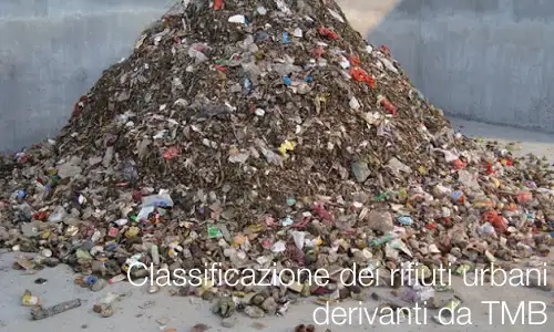 Classificazione dei rifiuti urbani derivanti da TMB Classificazione dei rifiuti urbani derivanti da TMB