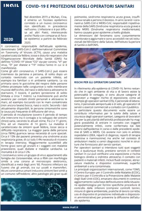 COVID 19 e protezione degli operatori sanitari COVID 19 e protezione degli operatori sanitari