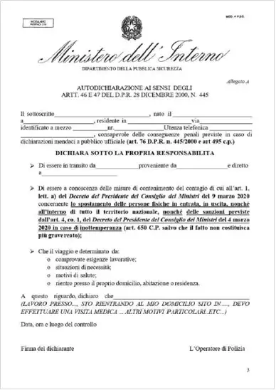 DPCM 9 Marzo 2020 autodichiarazione spostamento persone fisiche DPCM 9 Marzo 2020 autodichiarazione spostamento persone fisiche