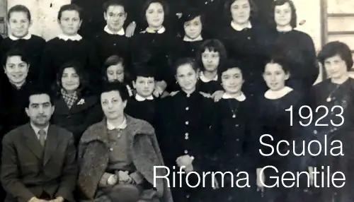 Riforma Gentile scuola del 1923 Riforma Gentile scuola del 1923