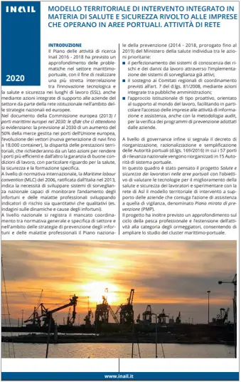 Aree portuali INAIL 2020 Aree portuali INAIL 2020