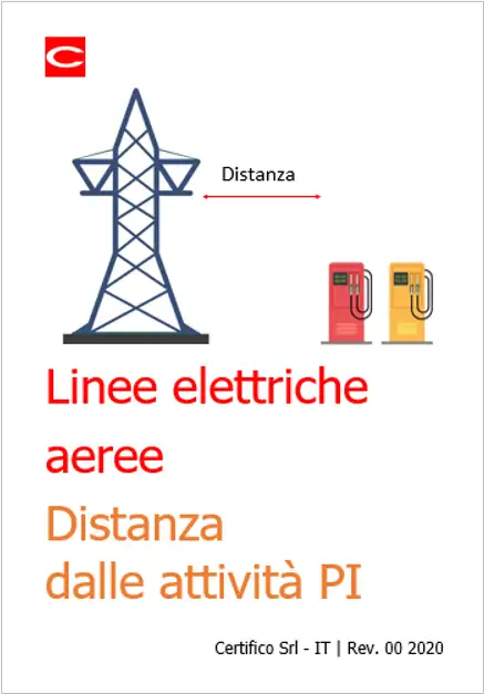 Linee elettriche aeree Distanza da attivita PI Linee elettriche aeree Distanza da attivita PI