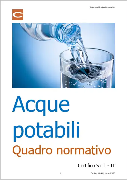 Acque potabili quadroi normativo