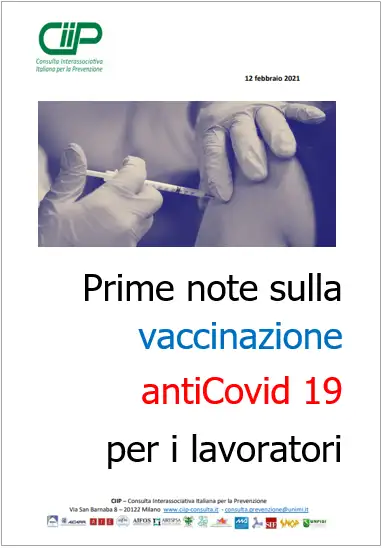 CIIP Prime indicazioni vaccinazioni anti COVID CIIP Prime indicazioni vaccinazioni anti COVID
