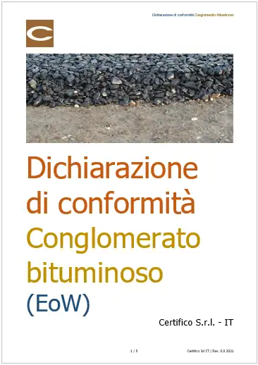 DDC conglomerato bituminoso EoW DDC conglomerato bituminoso EoW