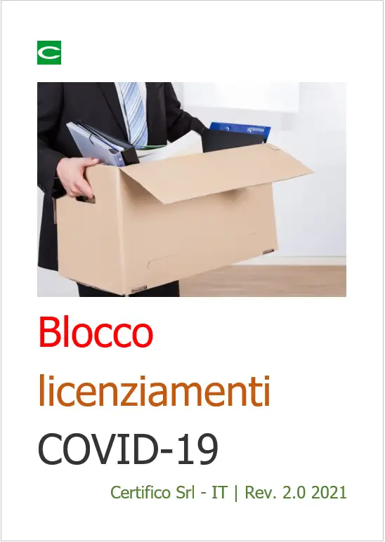 Blocco licenziamenti COVID 19 Rev 2 0 2021 Blocco licenziamenti COVID 19 Rev 2 0 2021