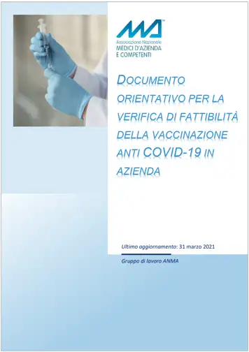 ANMA Documenrto orientativo per la verifica di fattibilita vaccinazione ANMA Documenrto orientativo per la verifica di fattibilita vaccinazione
