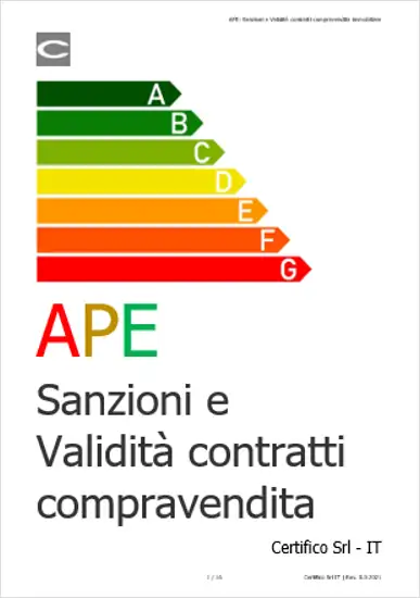 APE Sanzioni e Validit contratti compravendita immobiliare APE Sanzioni e Validit contratti compravendita immobiliare