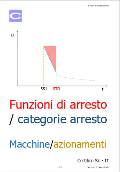 Funzioni di arresto   Categorie di arresto macchine