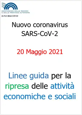 Linee guida riaperture 20 05 2021