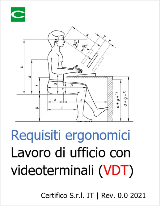 Requisiti ergonomici VDT Requisiti ergonomici VDT