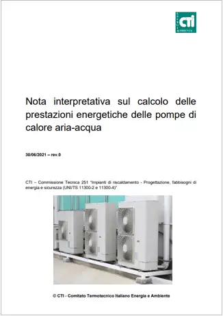 Nota interpretativa CTI Pompe di calore 30 06 2021 Nota interpretativa CTI Pompe di calore 30 06 2021