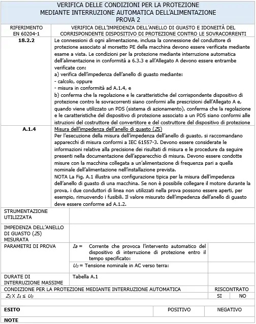 EN 60204 1 Prova 2
