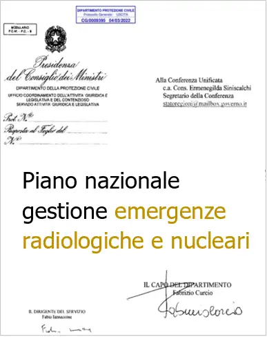 Piano nazionale emergenza nucleare Piano nazionale emergenza nucleare