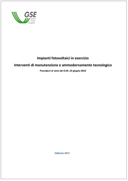 Procedure art  30 DM 23 giugno 2016   Interventi di manutenzione e ammodernamento FTV