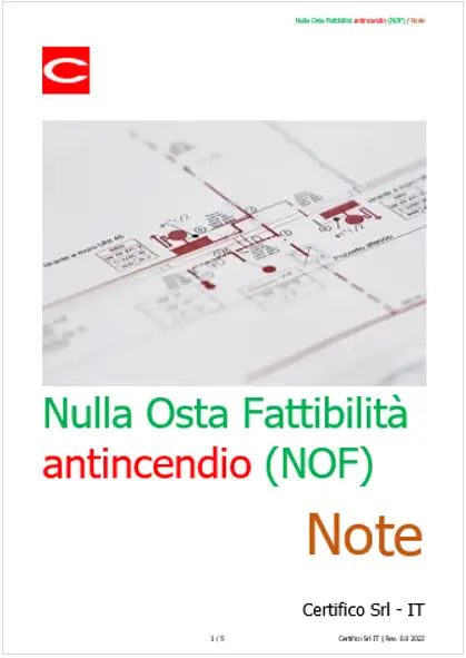 Nulla Osta di Fattibilit  antincendio  NOF    Note
