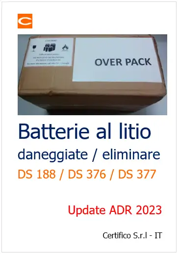 Battterie e pile al litio danneggiate da eliminare Battterie e pile al litio danneggiate da eliminare