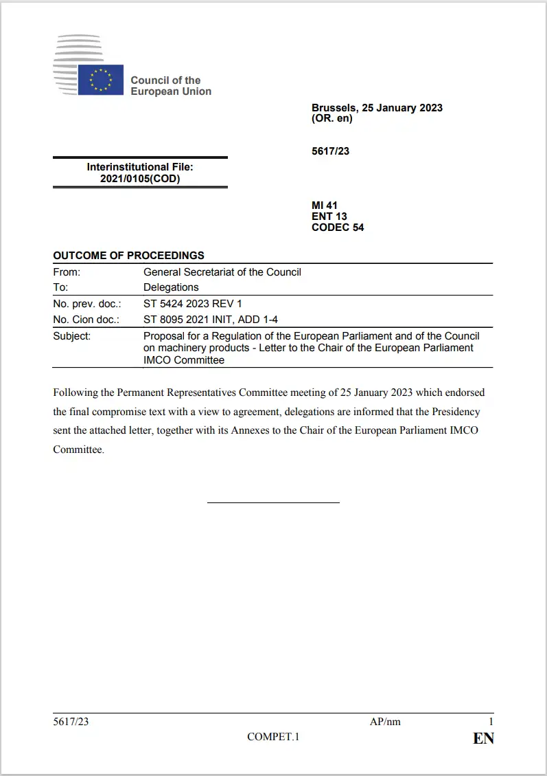 Lettera al presidente Commissione IMCO Parlamento europeo 25 01 2023 Lettera al presidente Commissione IMCO Parlamento europeo 25 01 2023