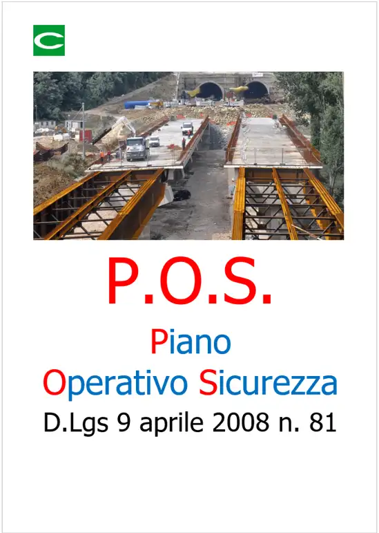 POS Piano operativo sicurezza dlgs 81 2008 POS Piano operativo sicurezza dlgs 81 2008