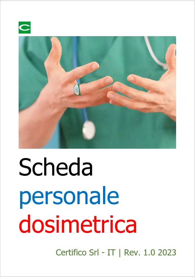 Scheda personale dosimetrica Scheda personale dosimetrica