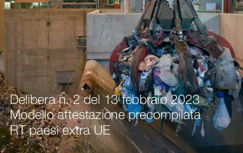 Delibera n 2 del 13 febbraio 2023 Modello attestazione precompilata RT paesi extra UE Delibera n 2 del 13 febbraio 2023 Modello attestazione precompilata RT paesi extra UE