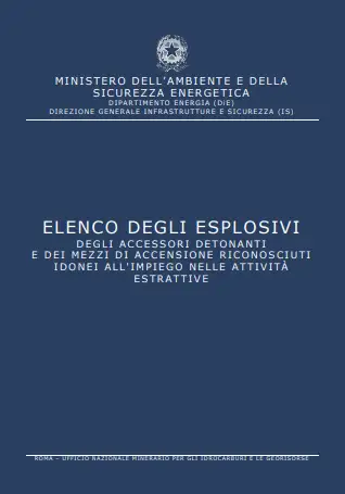 Elenco degli esplosivi   Anno 2023