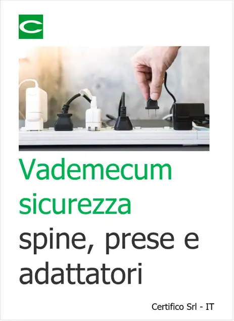 ID 19134 Vademecum sicurezza spine prese e adattatori ID 19134 Vademecum sicurezza spine prese e adattatori