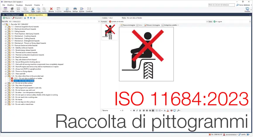 Raccolta pittogrammi ISO 11684 Macchine agricole forestali e altro ...