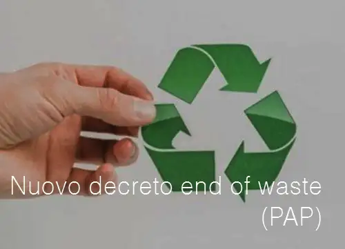 Nuovo decreto end of waste prodotti assorbenti per la persona Nuovo decreto end of waste prodotti assorbenti per la persona