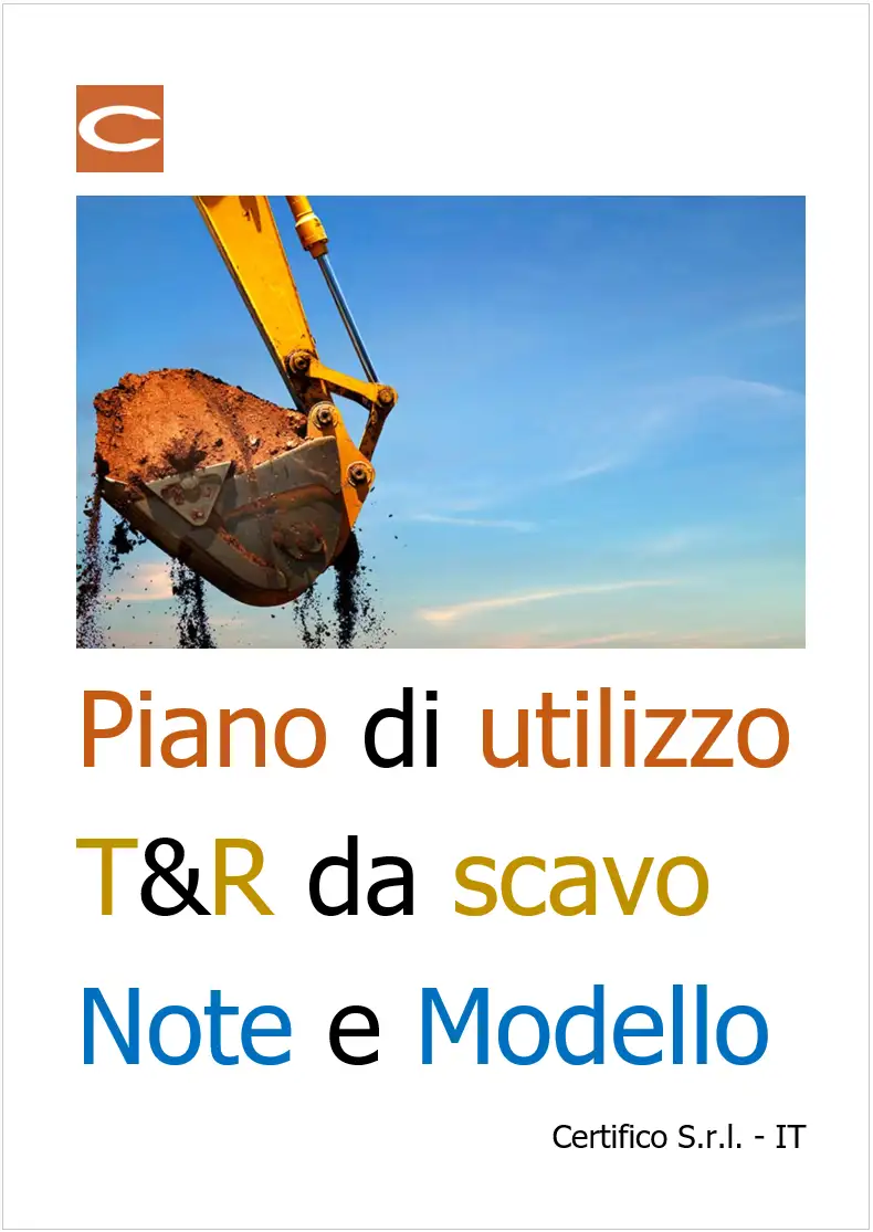 Piano di utilizzo terre e rocce da scavo Note e Modello Piano di utilizzo terre e rocce da scavo Note e Modello