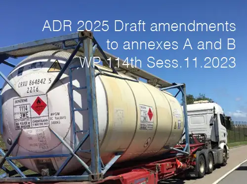 ADR 2025 Draft amendments to annexes A and B   WP 114th Sess  November 2023