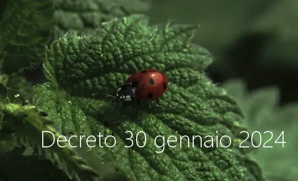 Decreto 30 gennaio 2024 Decreto 30 gennaio 2024
