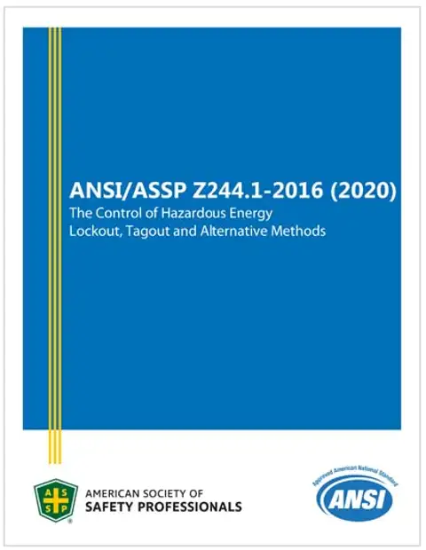 ANSI ASSP Z244 1 2016  R2020  ANSI ASSP Z244 1 2016  R2020
