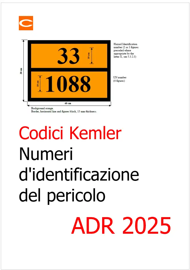 ADR 2025 aggiornamento Kemler ADR 2025 aggiornamento Kemler